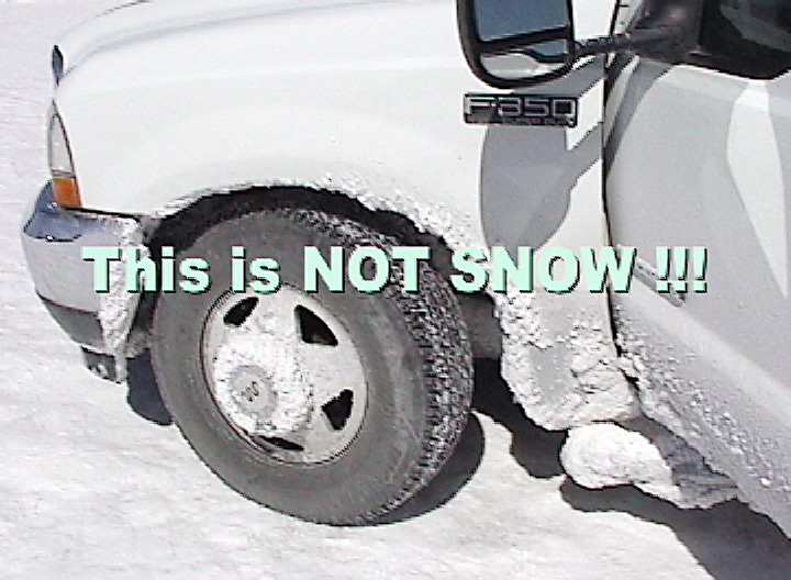 Salt coated Service Truck during Speedweek..